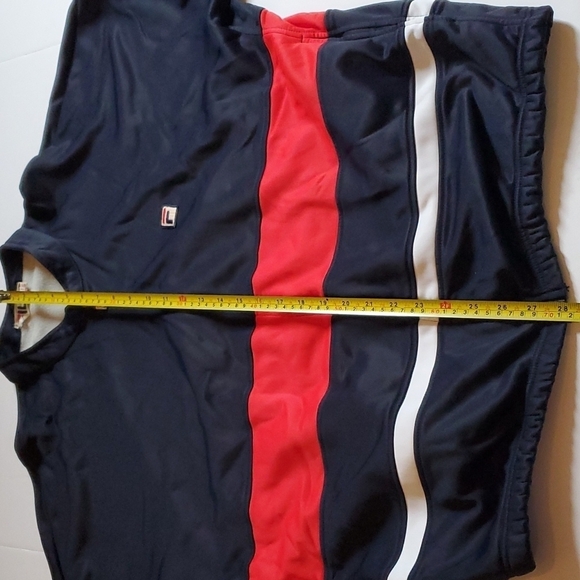 Fila Track Jacket Mens Size 45 Snap Sleeves Vintage Red White Blue Y2K - Picture 14 of 15